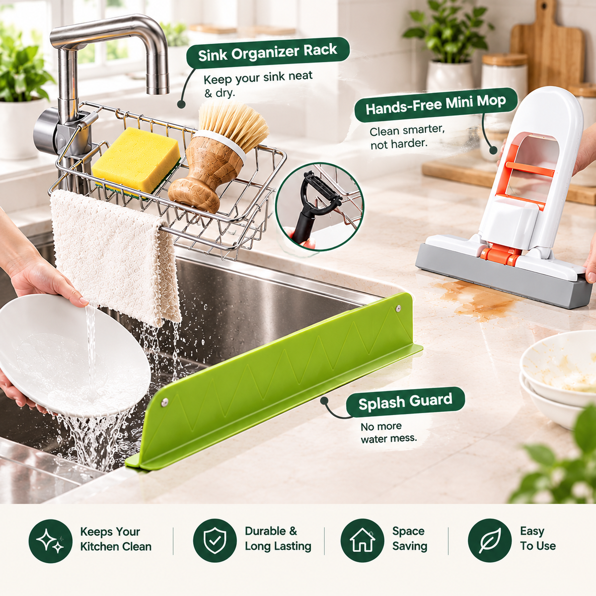 3 in 1  Clean & Organize Kitchen Bundle